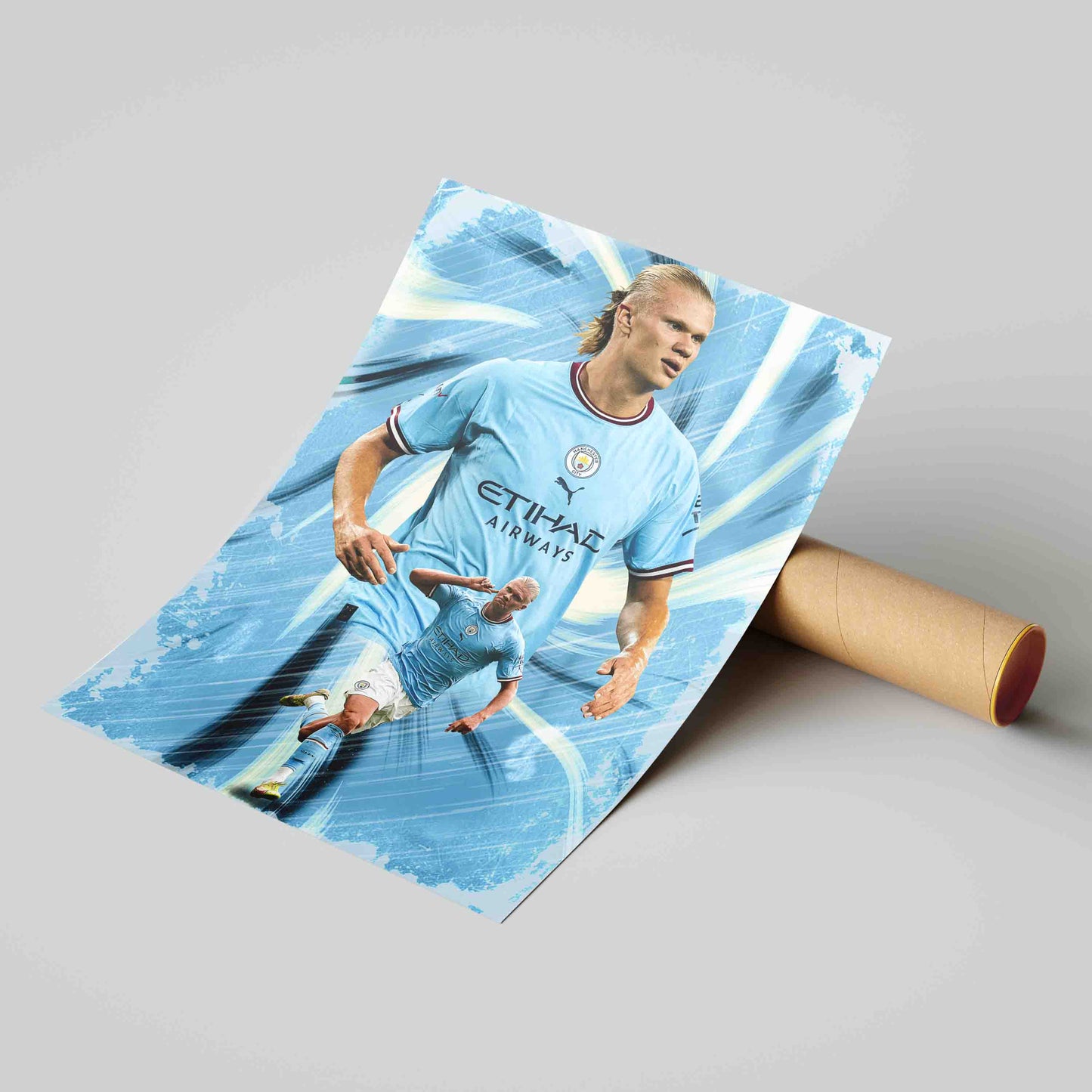 Erling Haaland Man City Football Poster - FootballCorner
