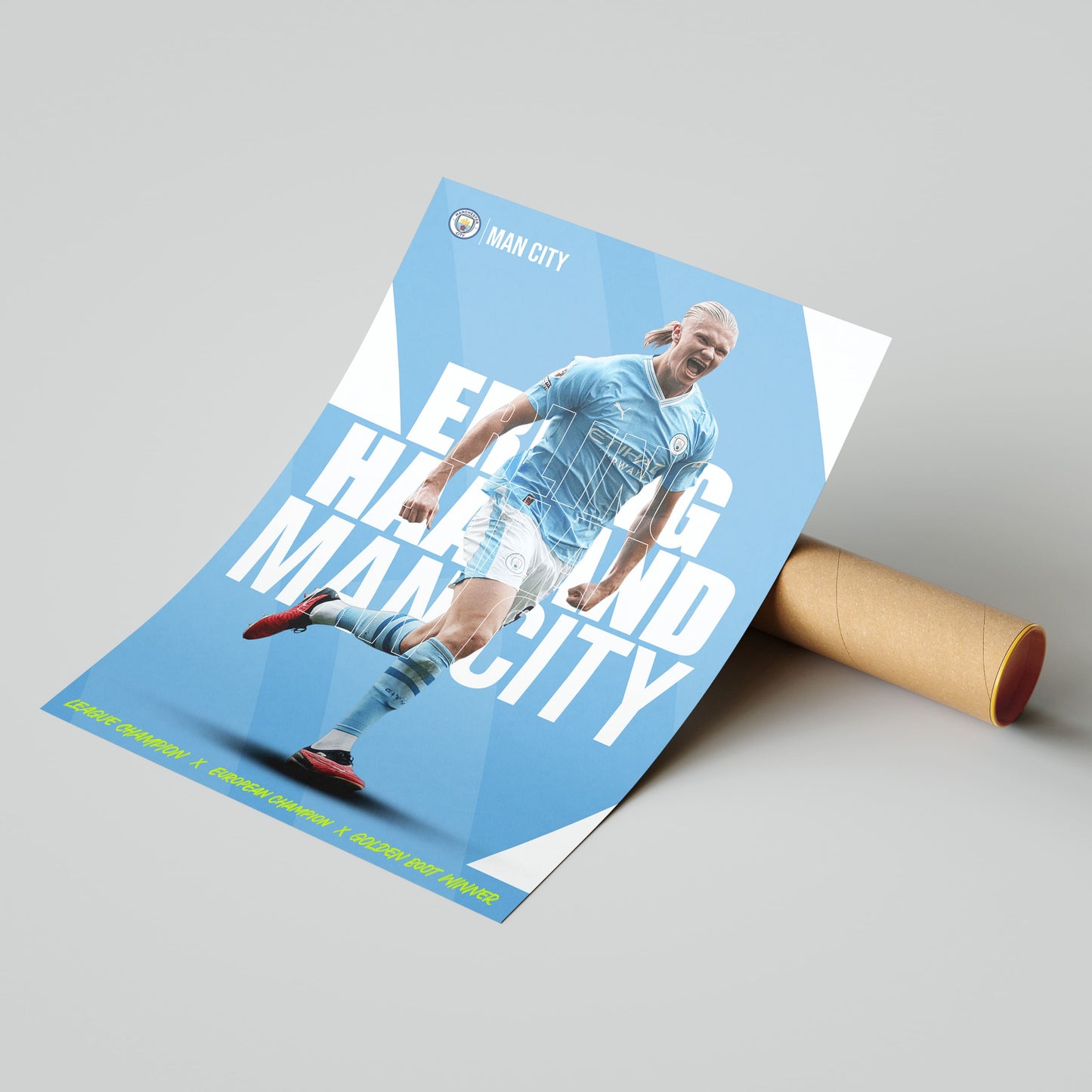 Erling Haaland Manchester City Football Poster - FootballCorner