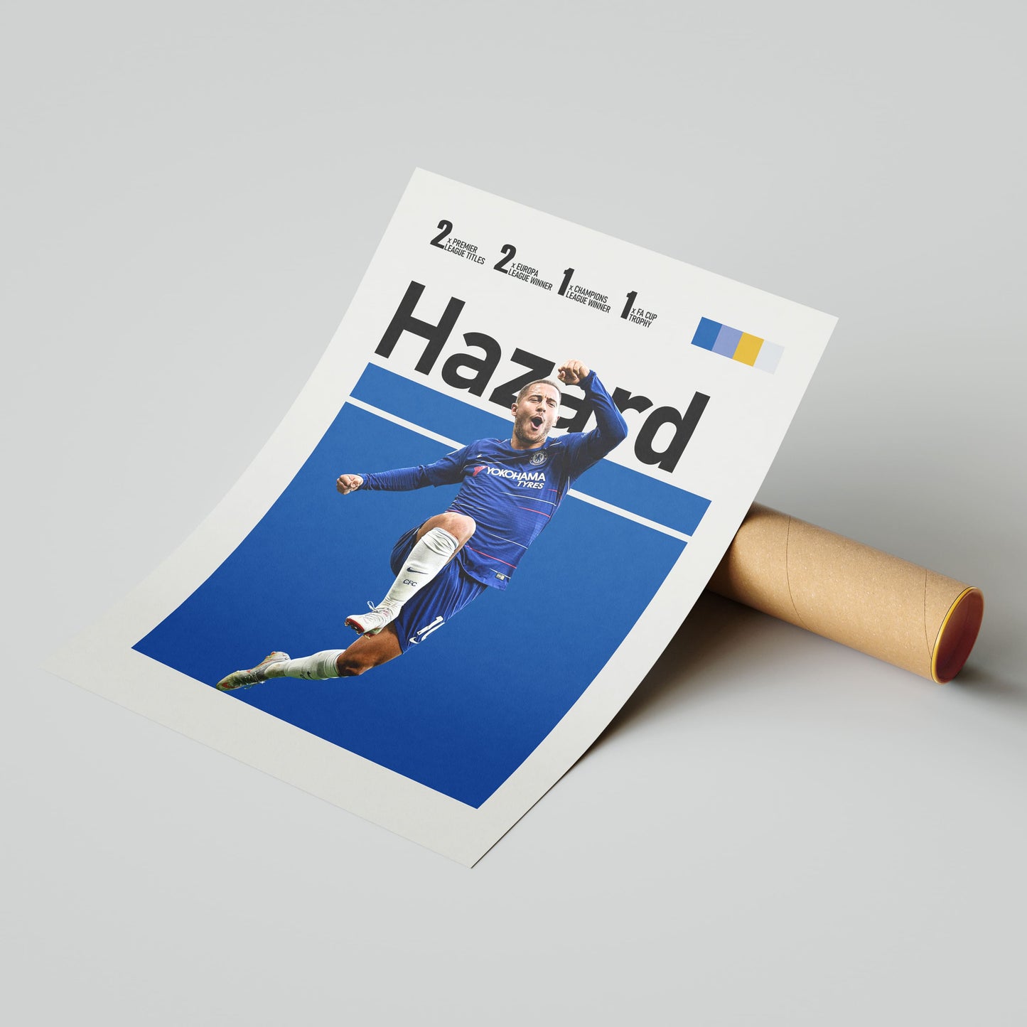 Eden Hazard Chelsea FC Football Poster - FootballCorner