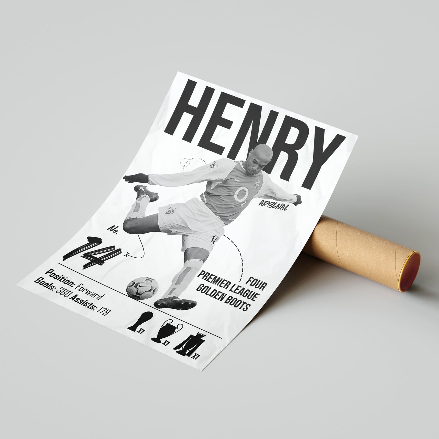Thierry Henry Arsenal Football Poster - FootballCorner