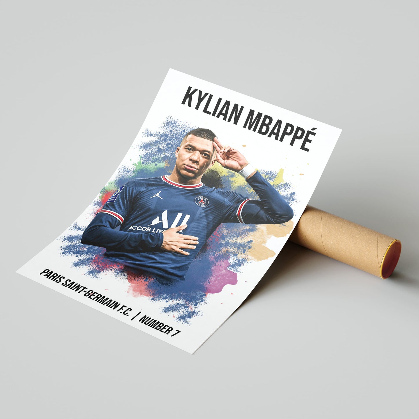Mbappe PSG Football Poster - FootballCorner