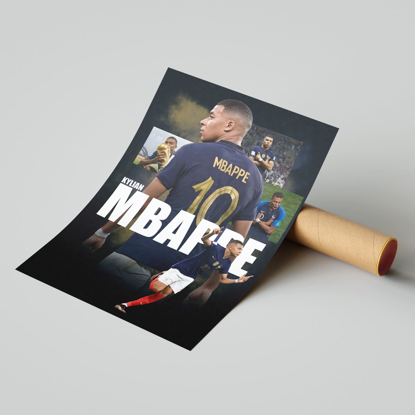 Kylian Mbappe France Football Poster - FootballCorner