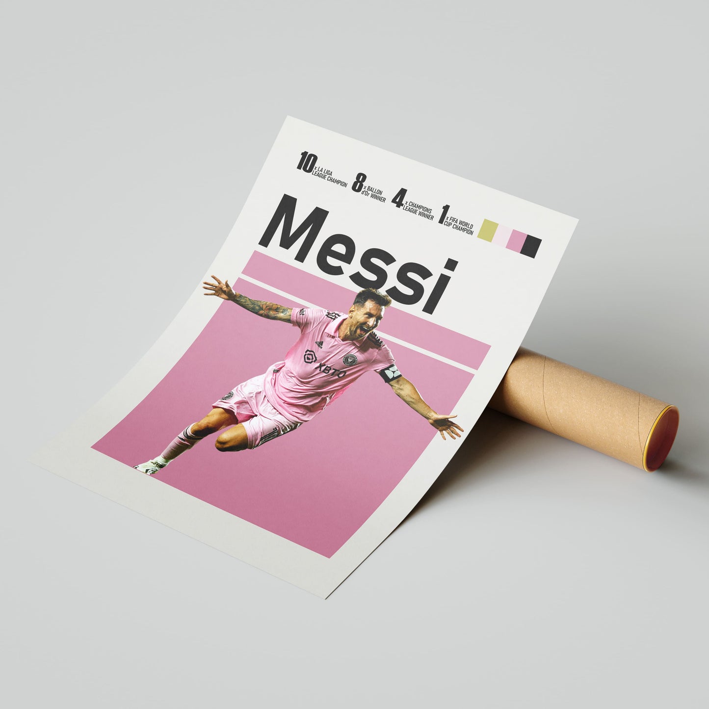 Lionel Messi Inter Miami FC Football Poster - FootballCorner