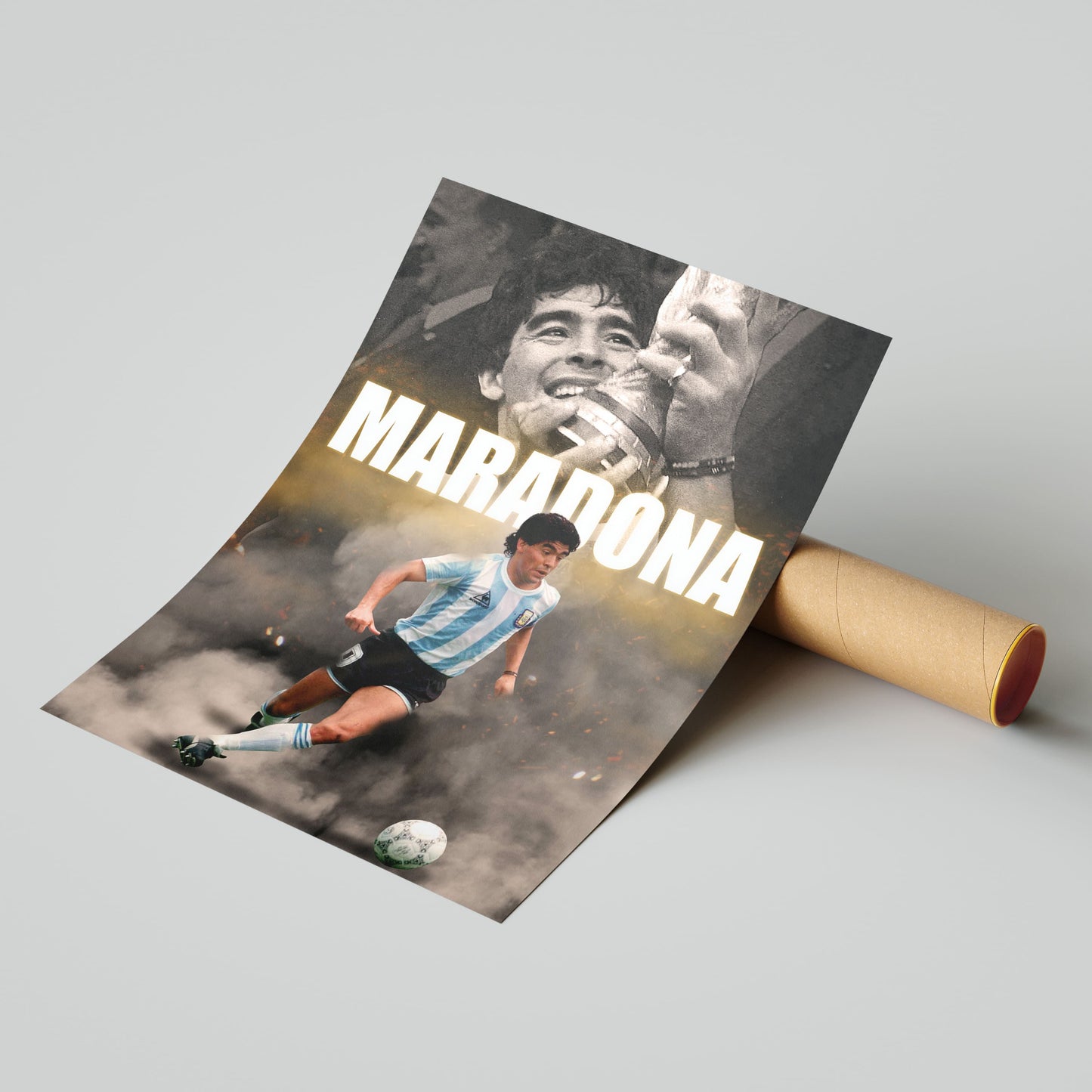 Diego Maradona Football Poster - FootballCorner
