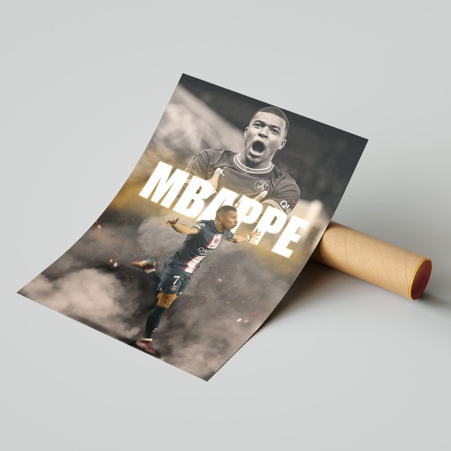 Kylian Mbappe PSG Football Poster - FootballCorner