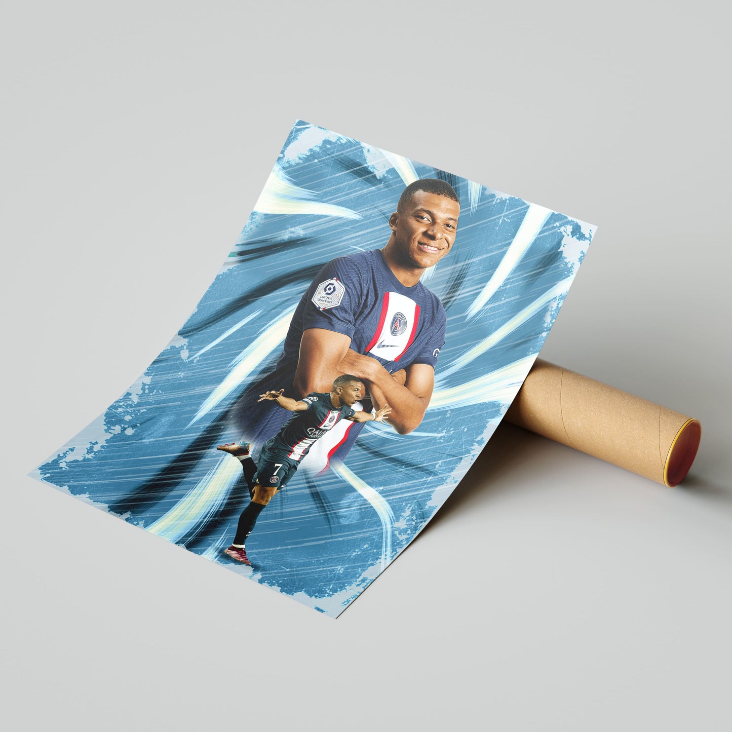 Kylian Mbappe Paris Saint-Germain Football Poster - FootballCorner