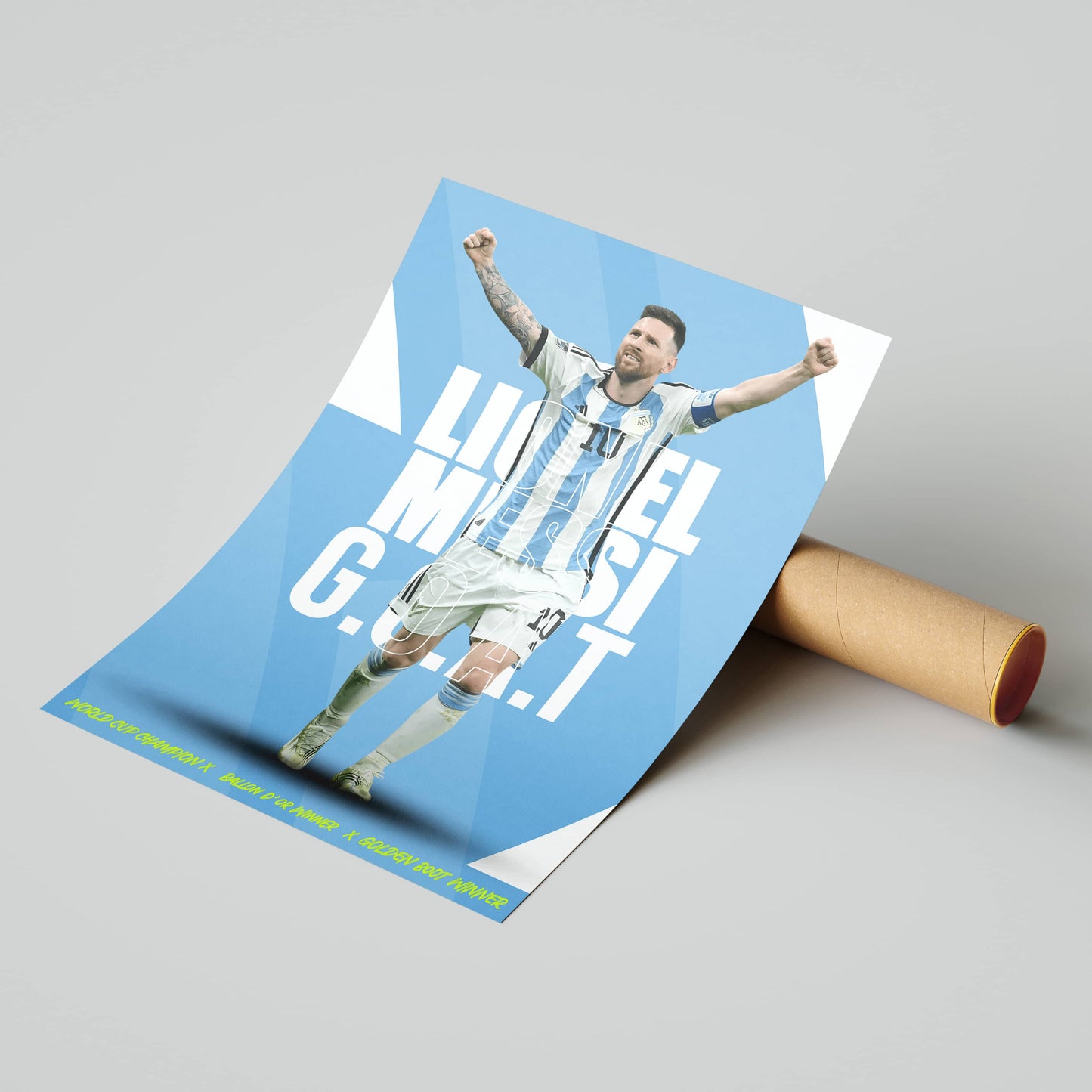 Lionel Messi World Cup Football Poster - FootballCorner
