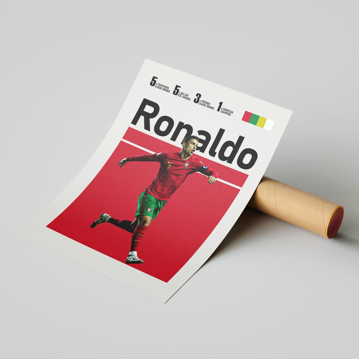 Cristiano Ronaldo Portugal Football Poster - FootballCorner