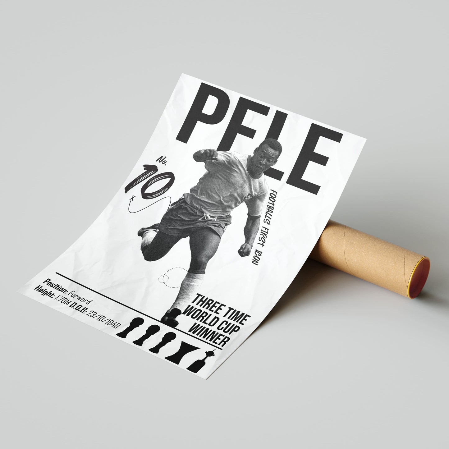Pele Brazil Football Poster - FootballCorner