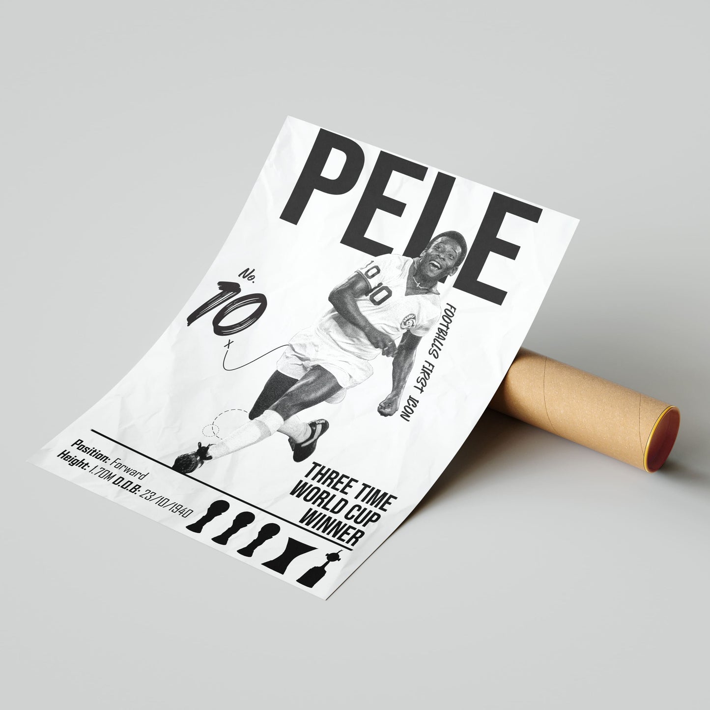 Pele Brazil Football Poster - FootballCorner