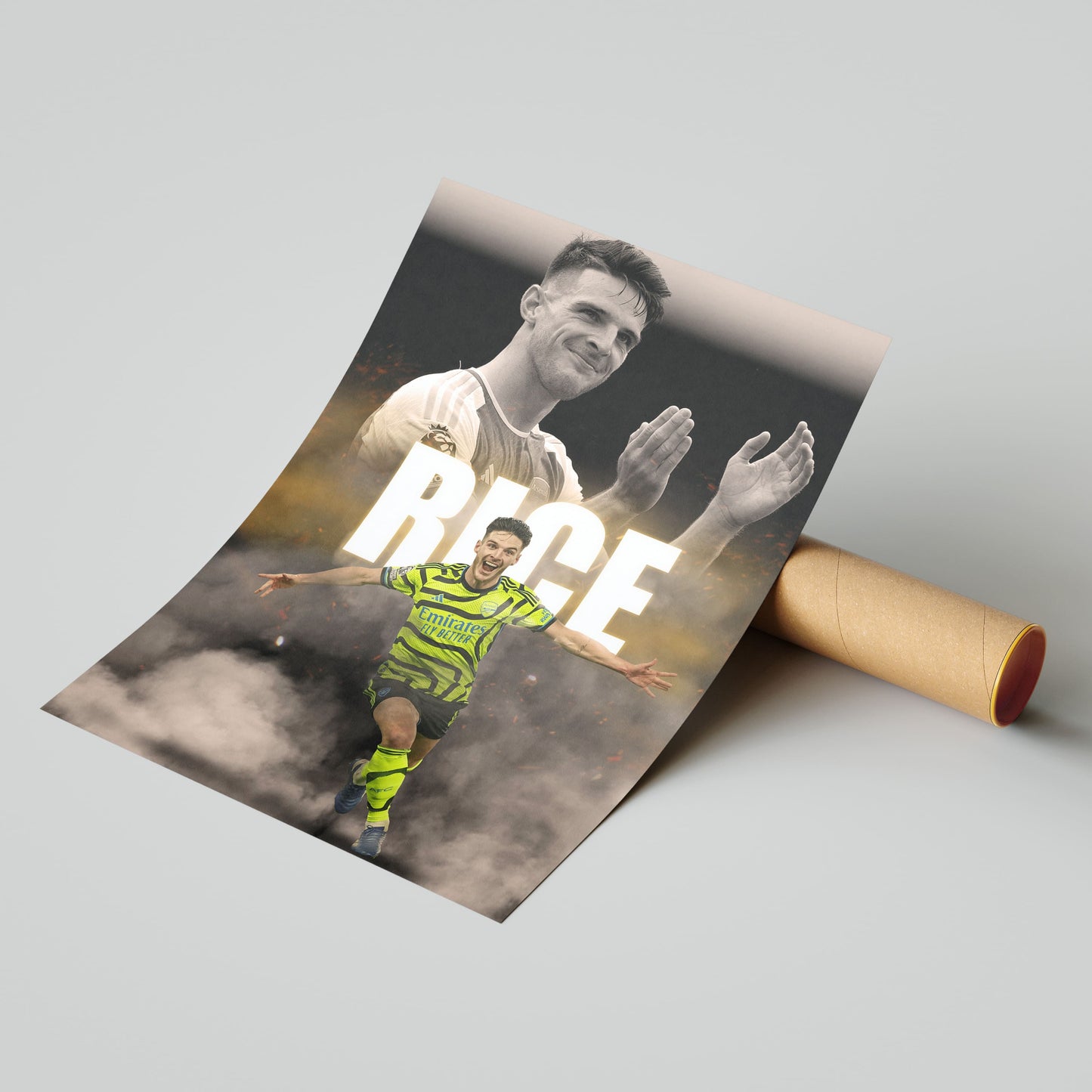 Declan Rice Arsenal Football Poster - FootballCorner