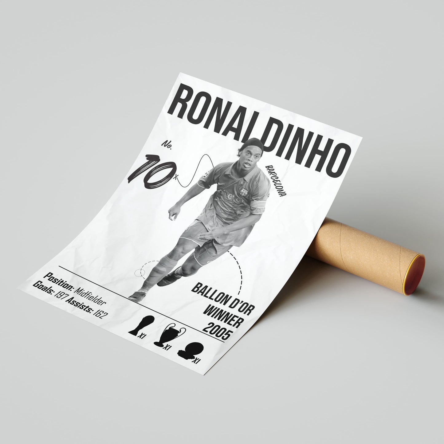 Ronaldinho Football Poster - FootballCorner