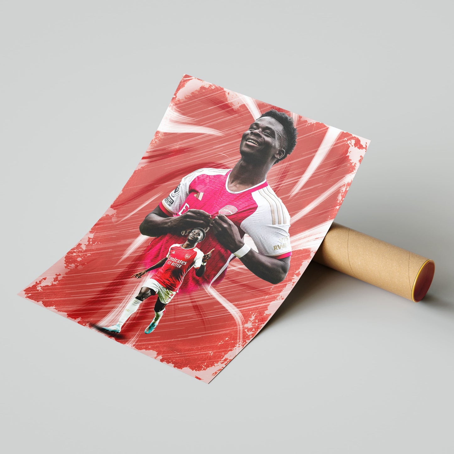 Bukayo Saka Arsenal Football Poster - FootballCorner