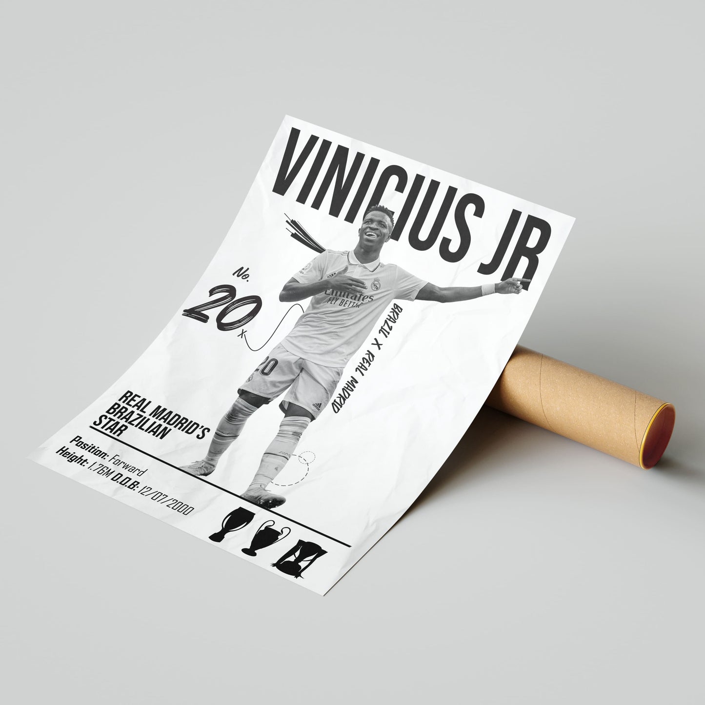 Vinicius Jr Real Madrid Football Poster - FootballCorner