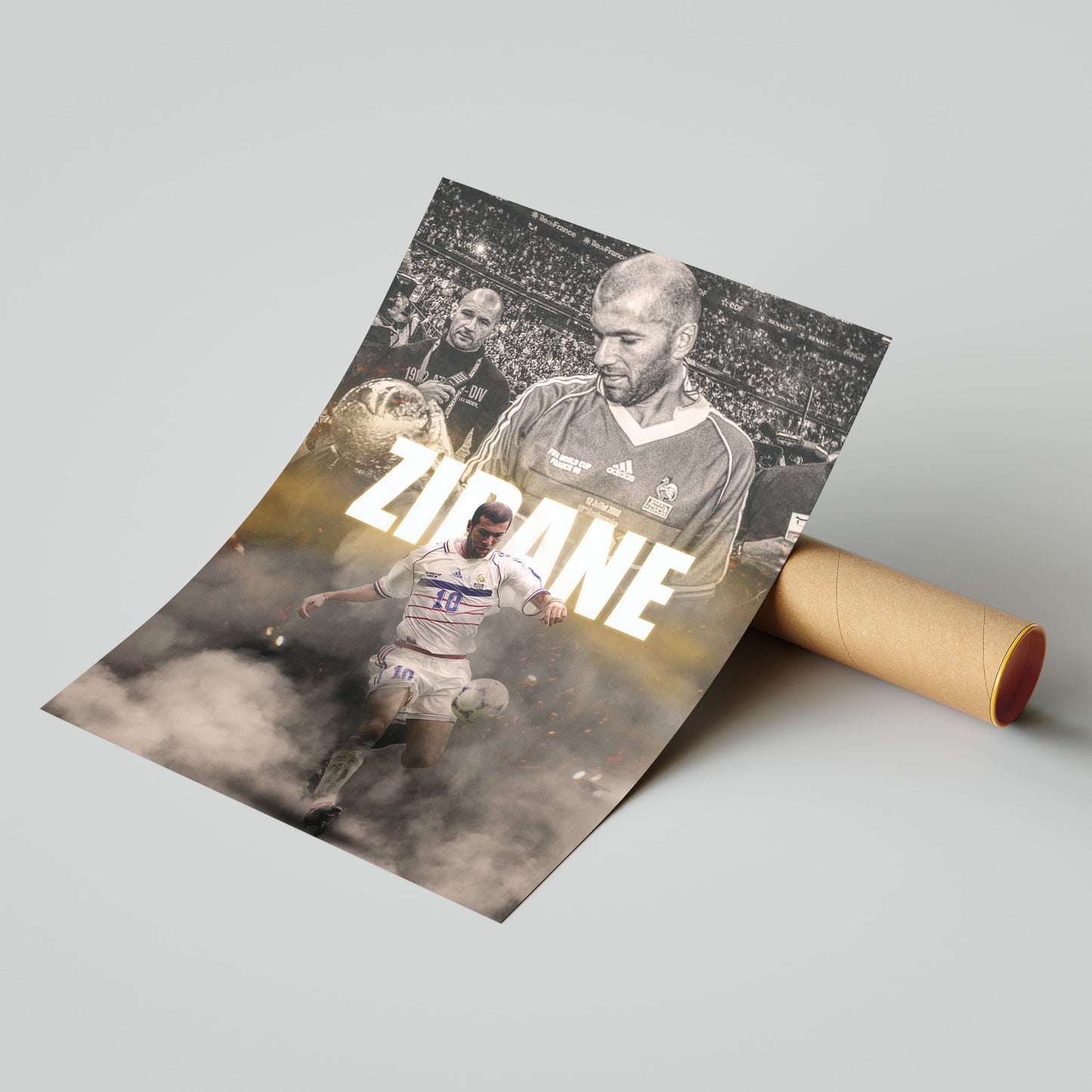 Zinedine Zidane France Football Poster - FootballCorner