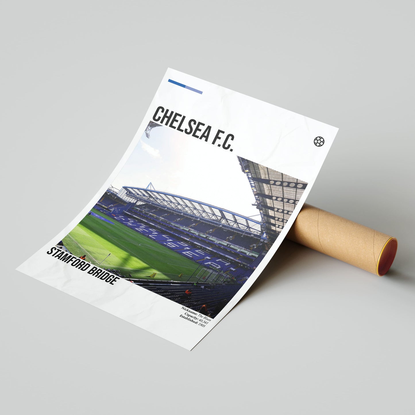 Chelsea FC Stamford Bridge Stadium Football Poster - FootballCorner