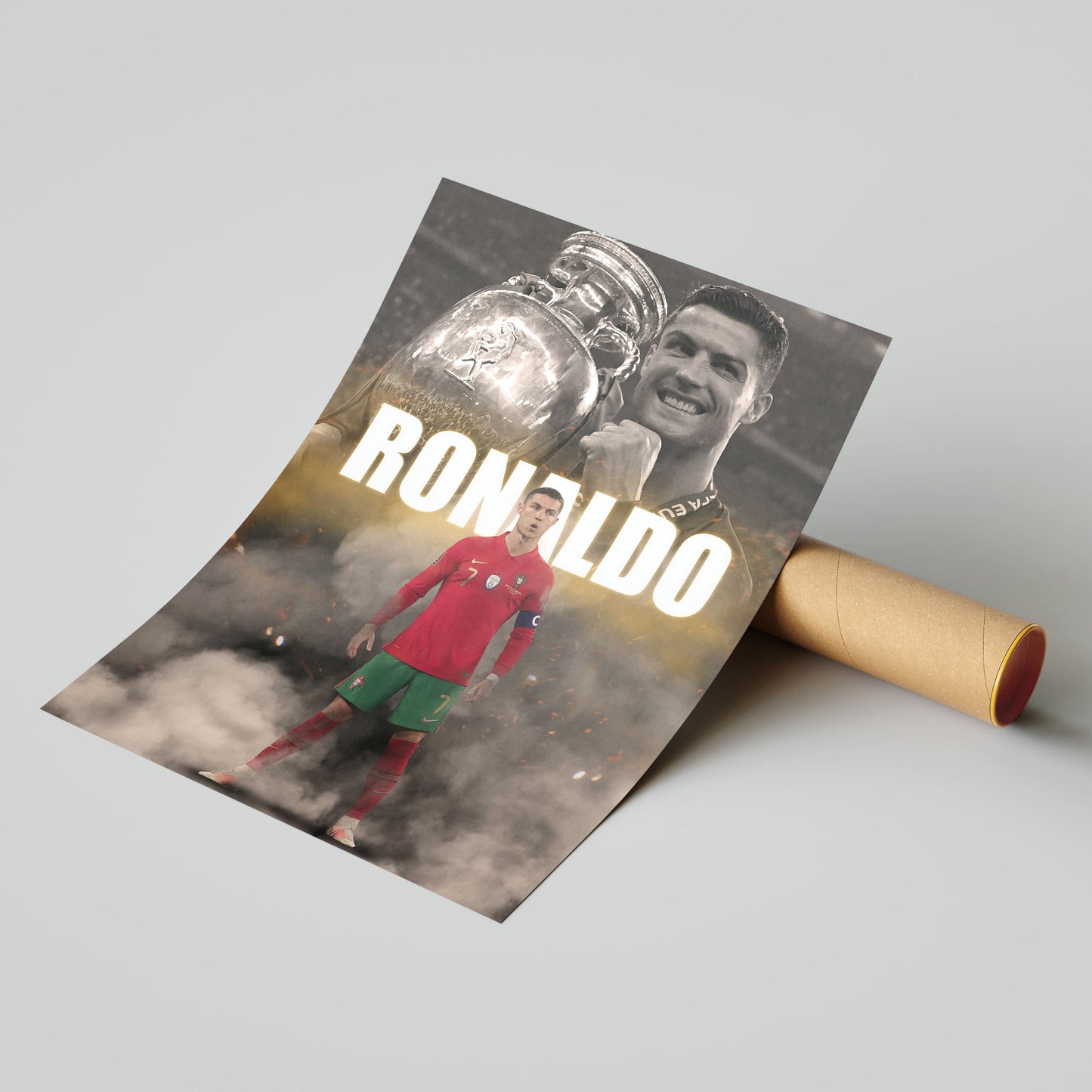 Cristiano Ronaldo Football Poster - FootballCorner