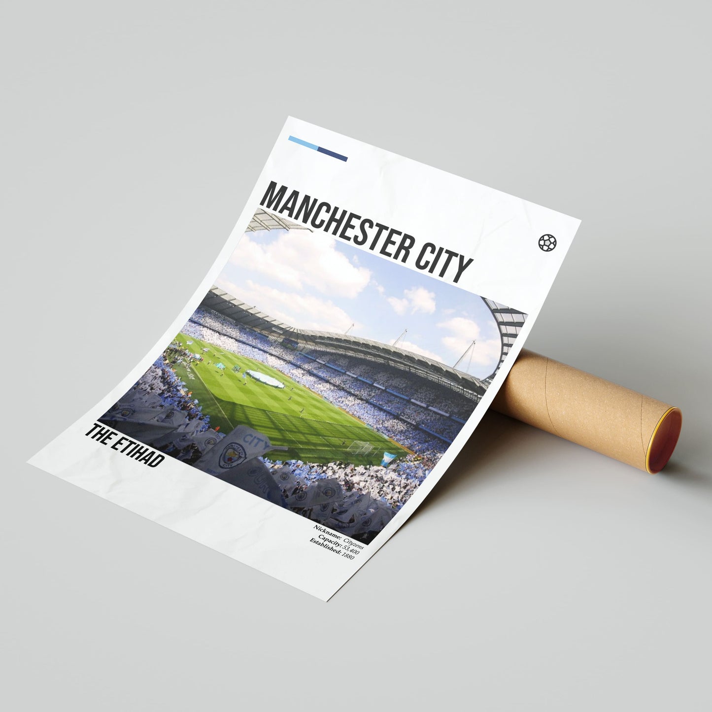 Manchester City Etihad Stadium Football Poster - FootballCorner