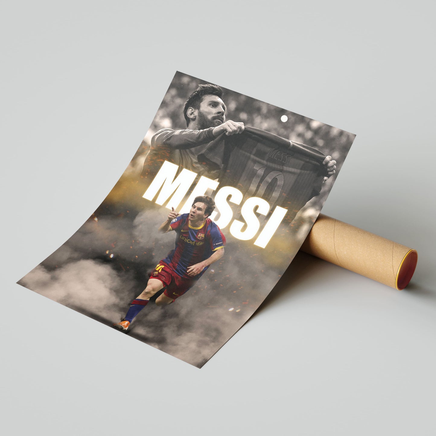 Lionel Messi Barcelona Football Poster - FootballCorner