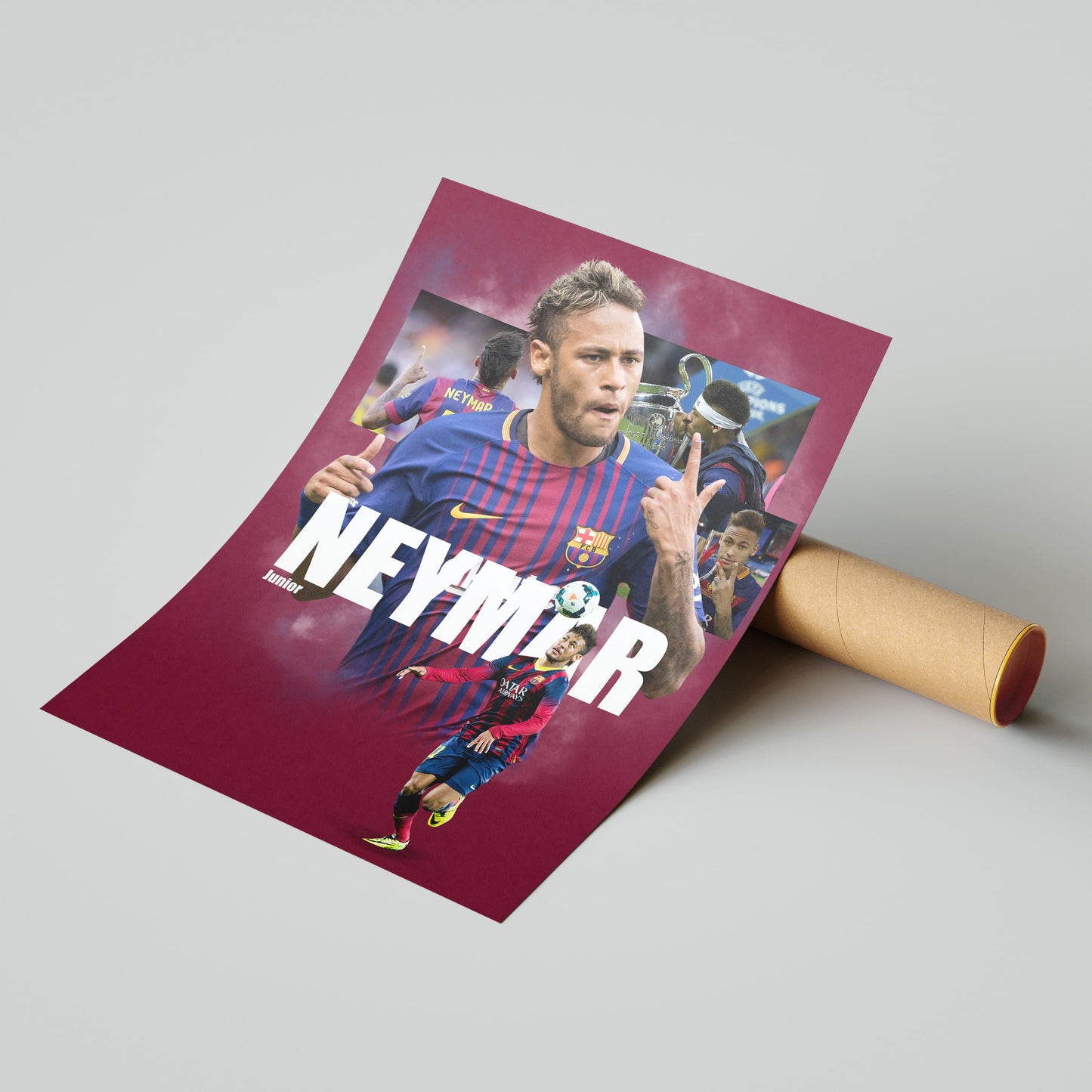 Neymar Barcelona Football Poster - FootballCorner