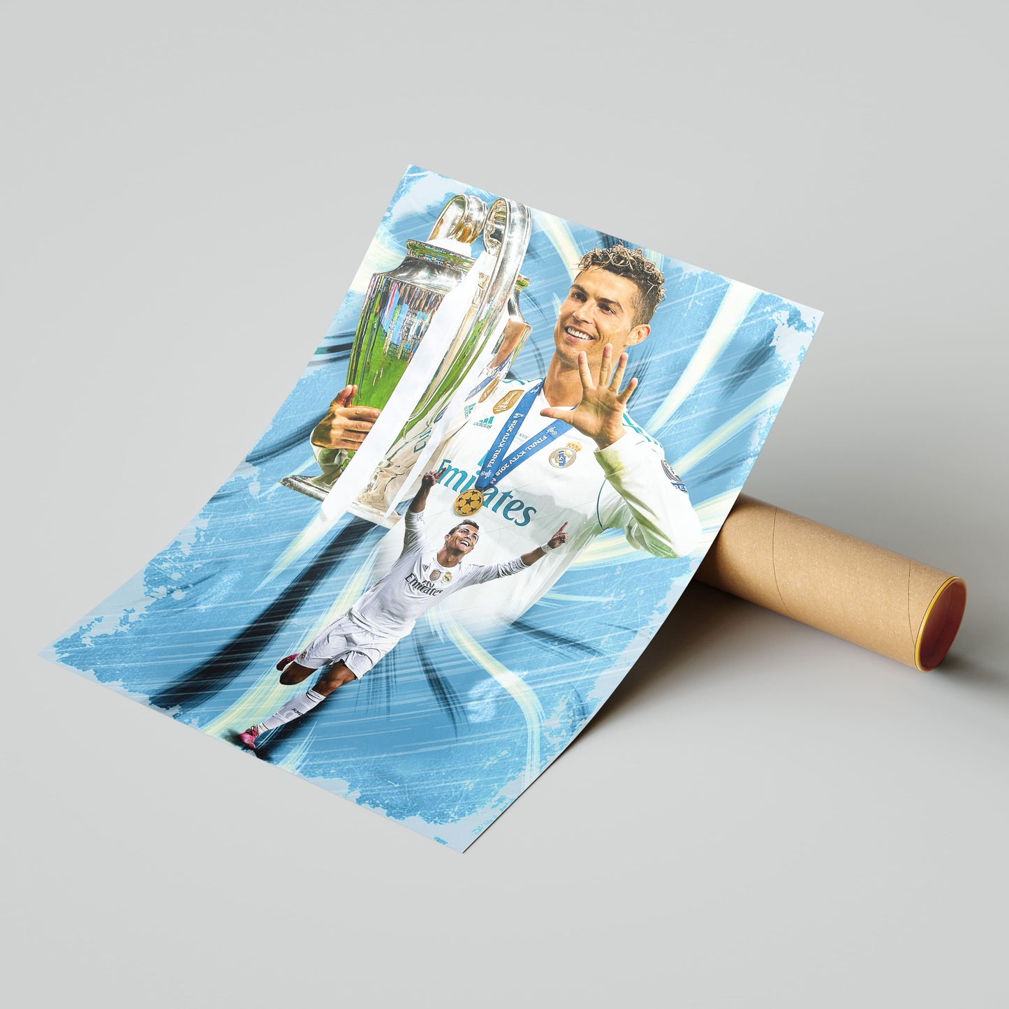 Cristiano Ronaldo Real Madrid Football Poster - FootballCorner