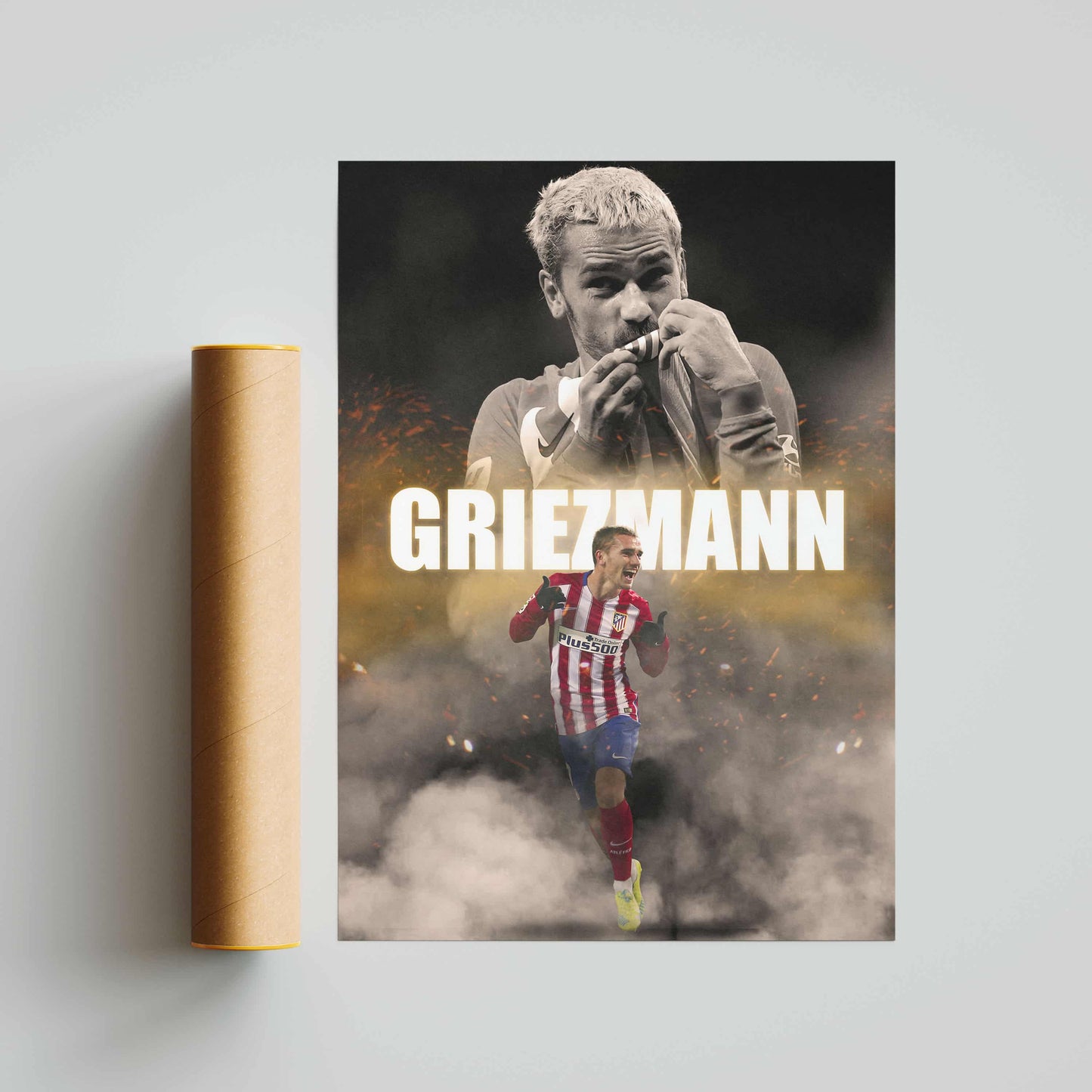 Antoine Griezmann Atletico Madrid Football Poster - FootballCorner