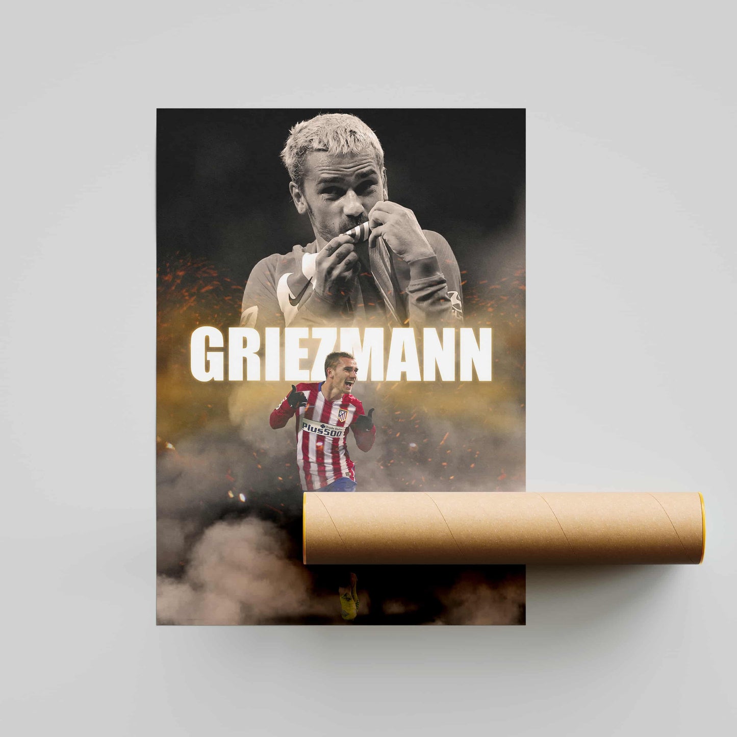 Antoine Griezmann Atletico Madrid Football Poster - FootballCorner