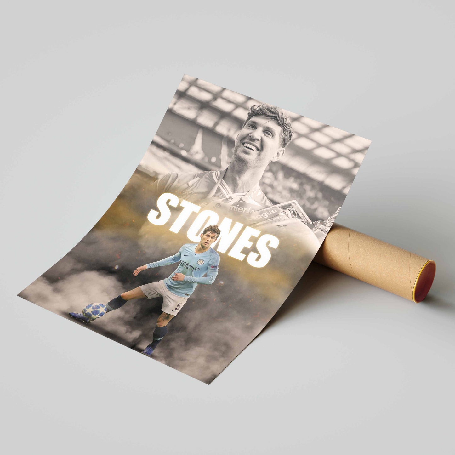 John Stones Man City Football Poster - FootballCorner