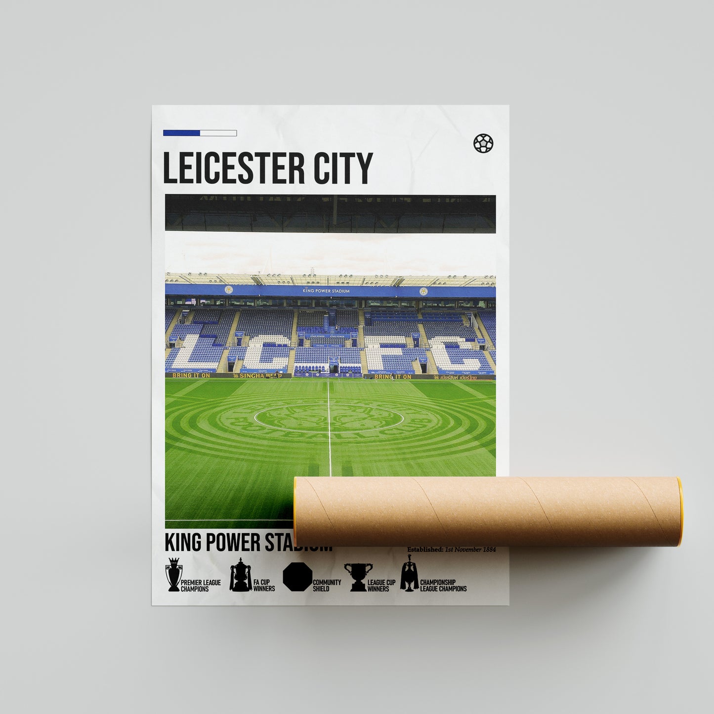 Leicester City Football Stadium Poster