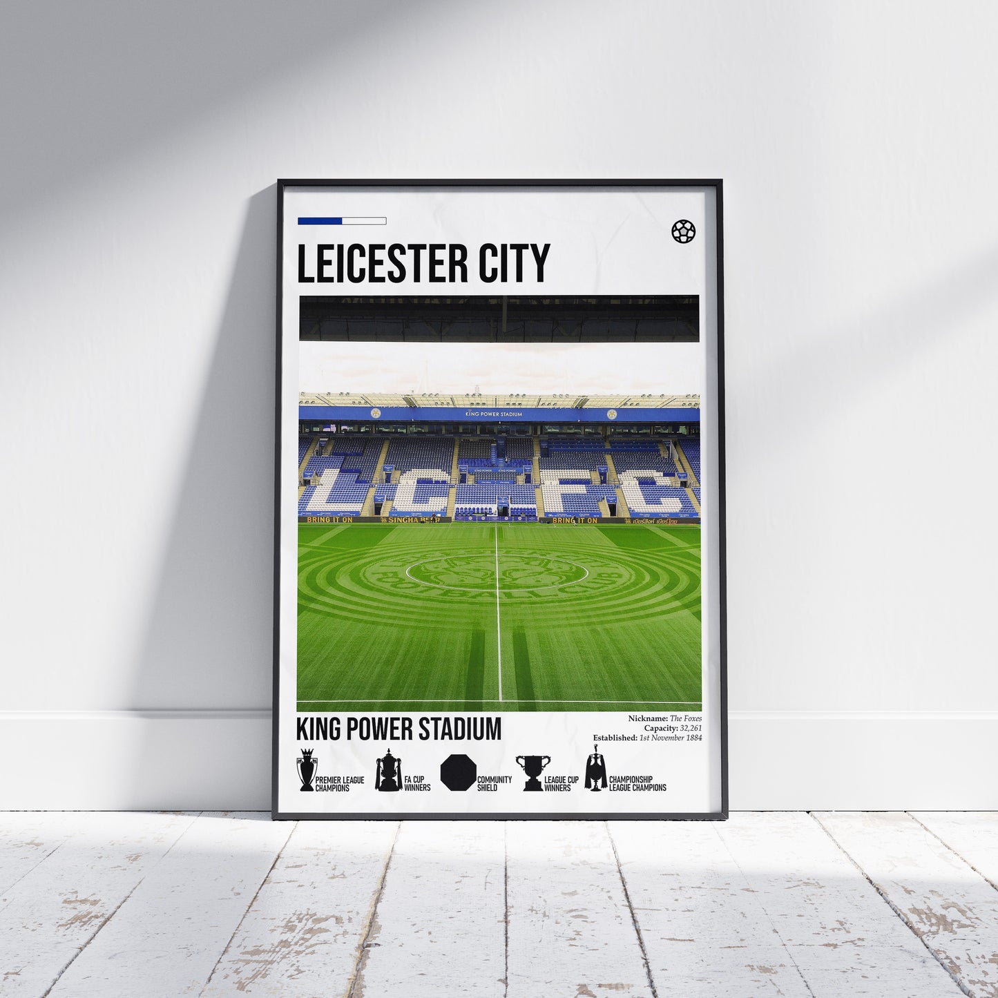 Leicester City Football Stadium Poster