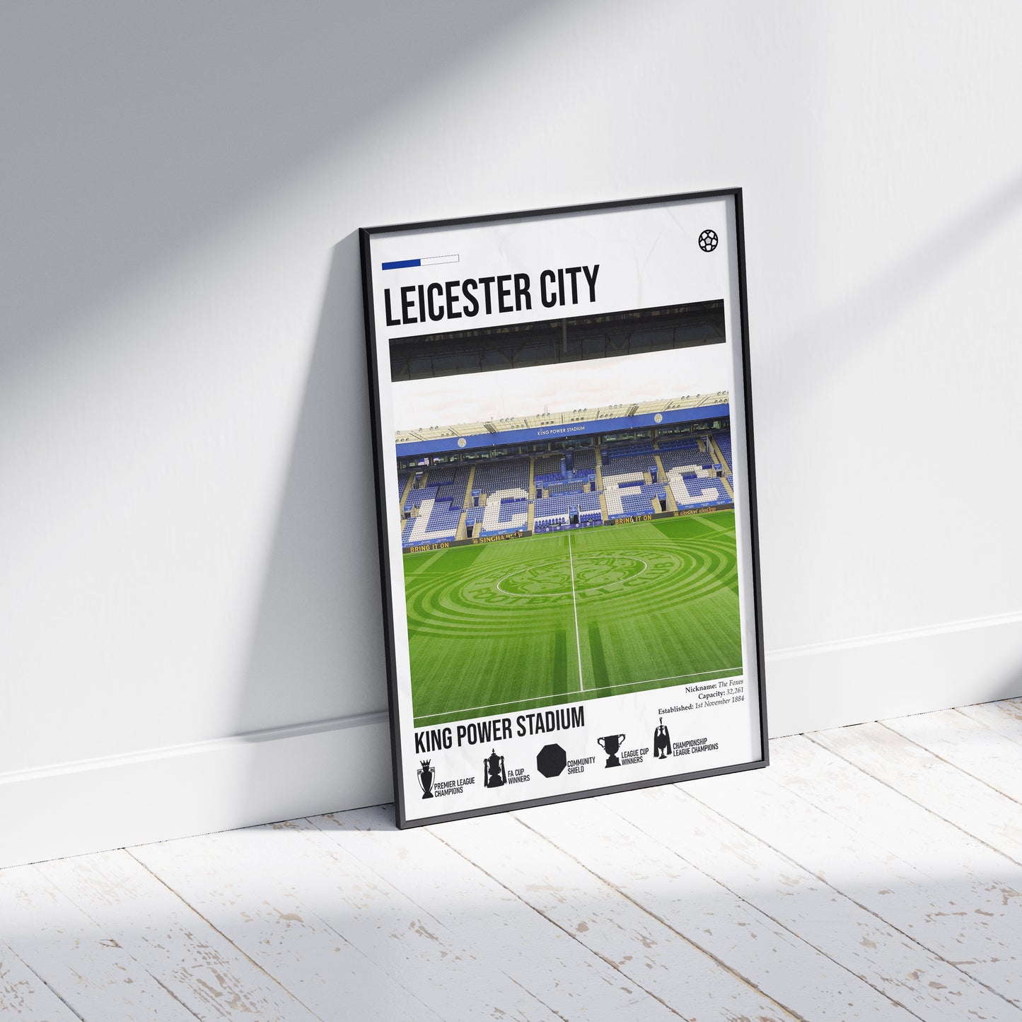 Leicester City Football Stadium Poster