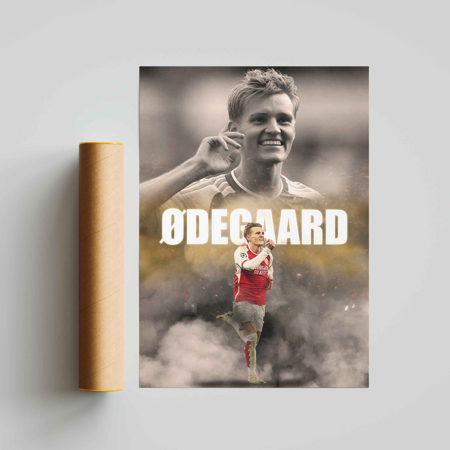 Martin Odegaard Arsenal Football Poster - FootballCorner