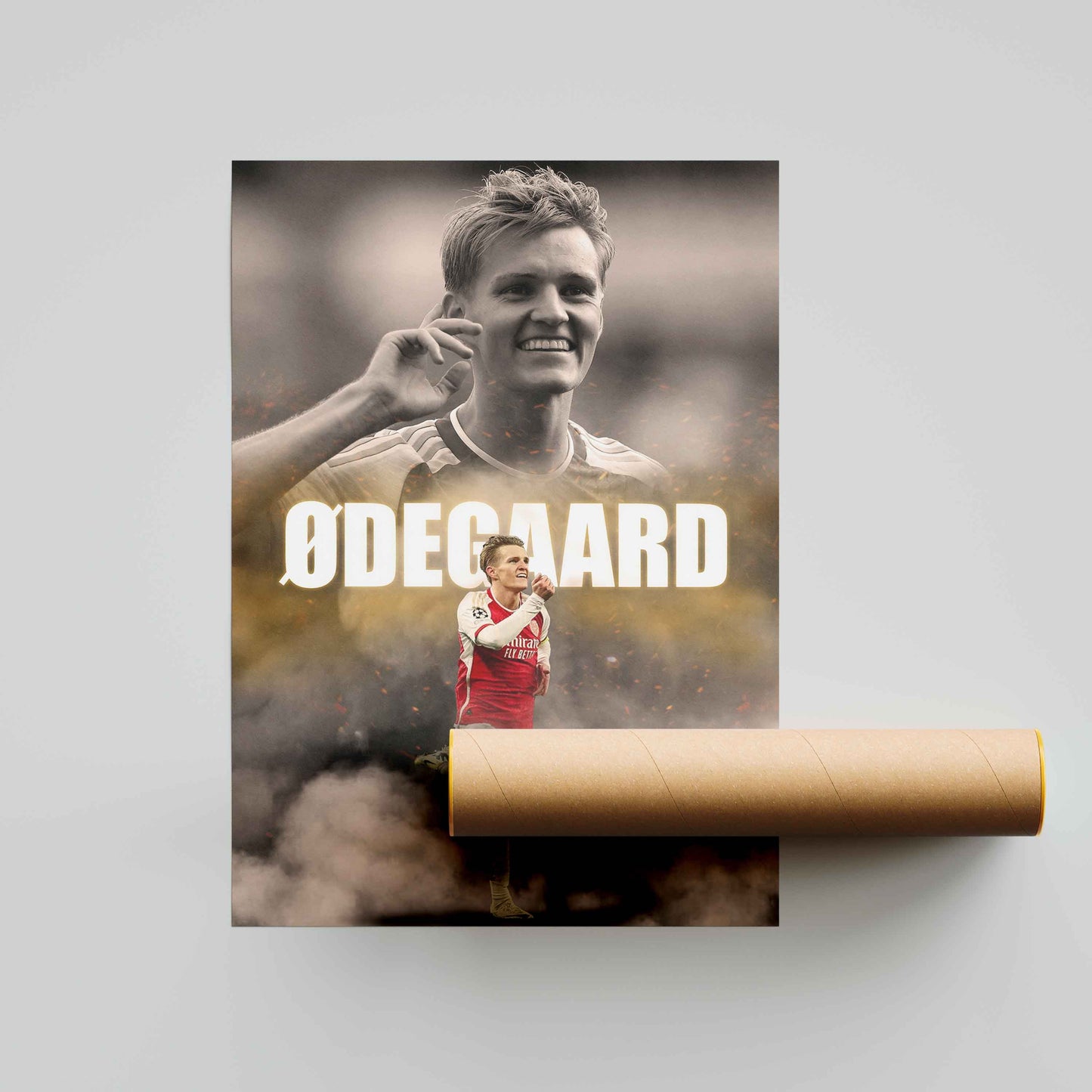 Martin Odegaard Arsenal Football Poster - FootballCorner
