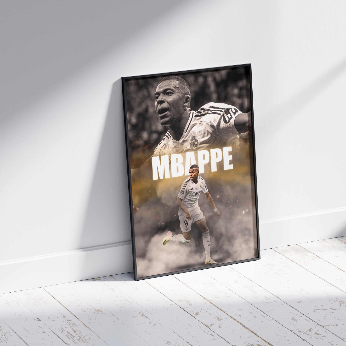 Kylian Mbappe Real Madrid Football Poster - FootballCorner