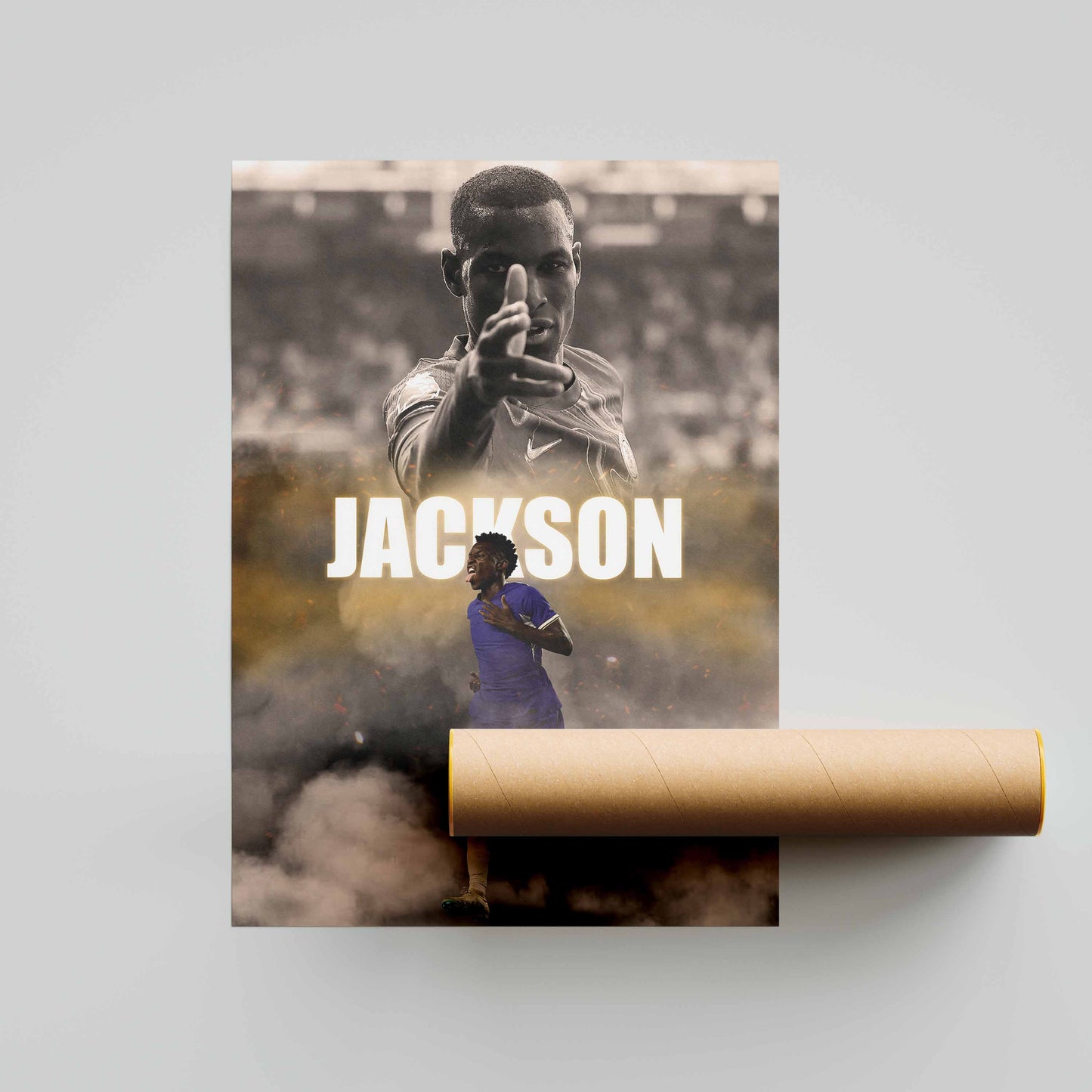 Nicolas Jackson Chelsea Football Poster - FootballCorner