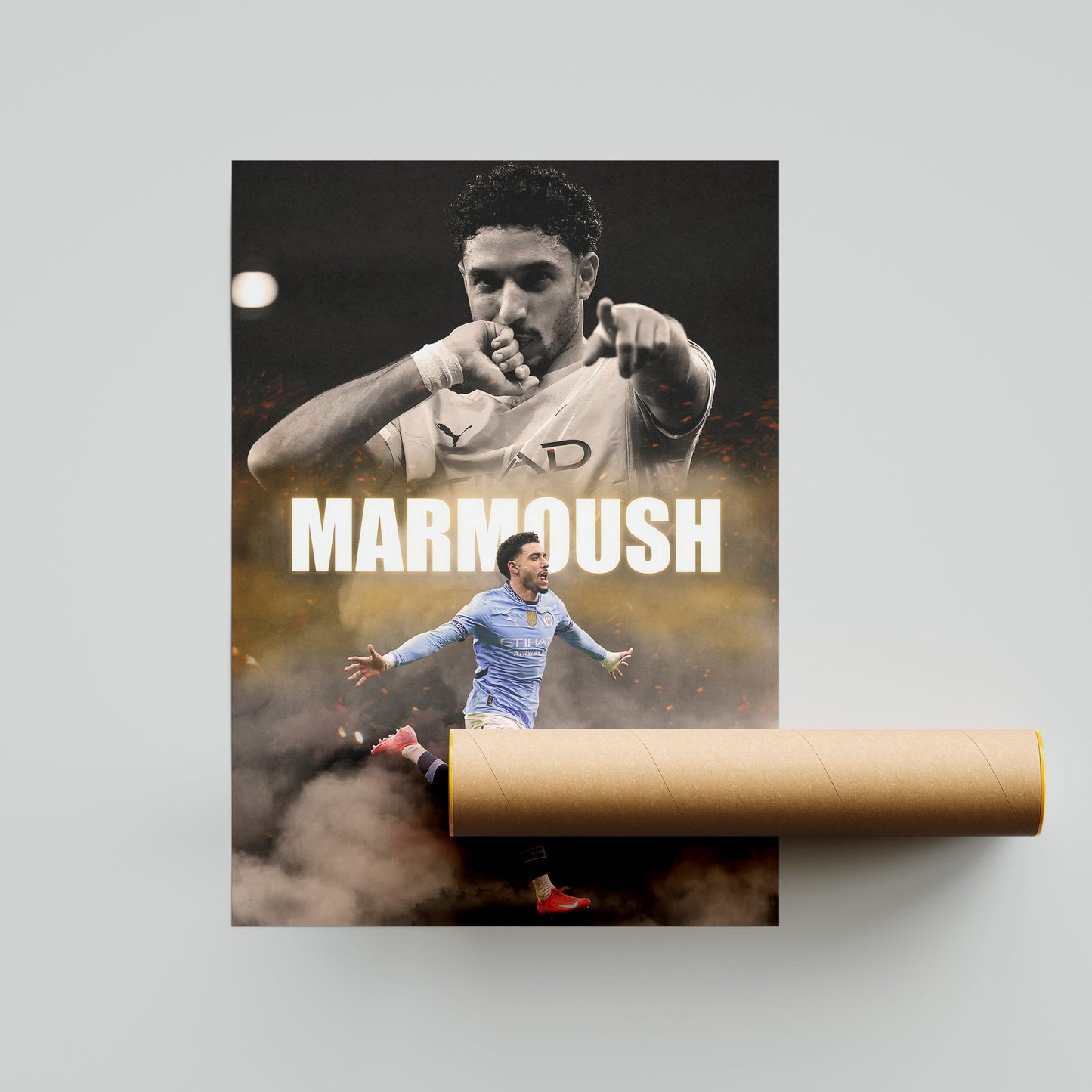Omar Marmoush Man City Football Poster