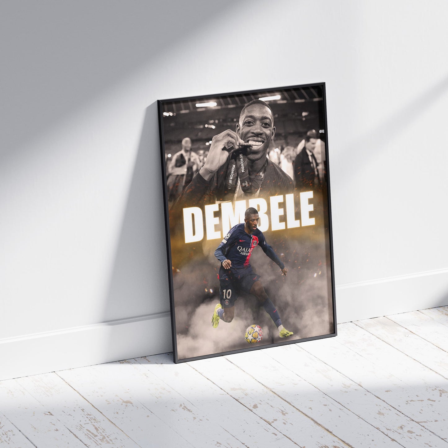 Ousmane Dembele PSG Football Poster