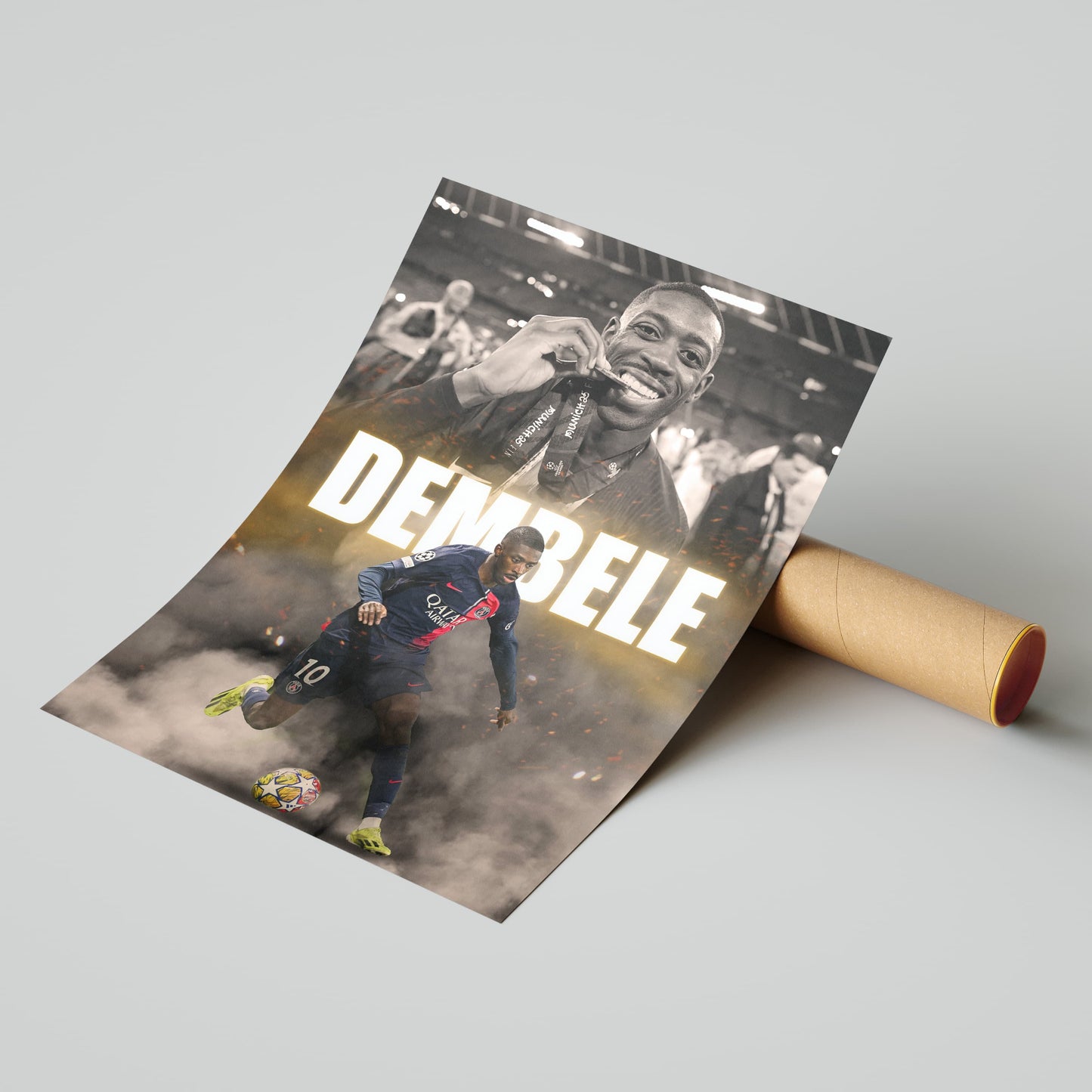 Ousmane Dembele PSG Football Poster
