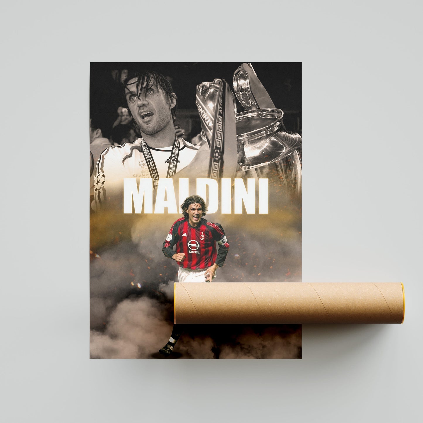 Paolo Maldini AC Milan Football Poster