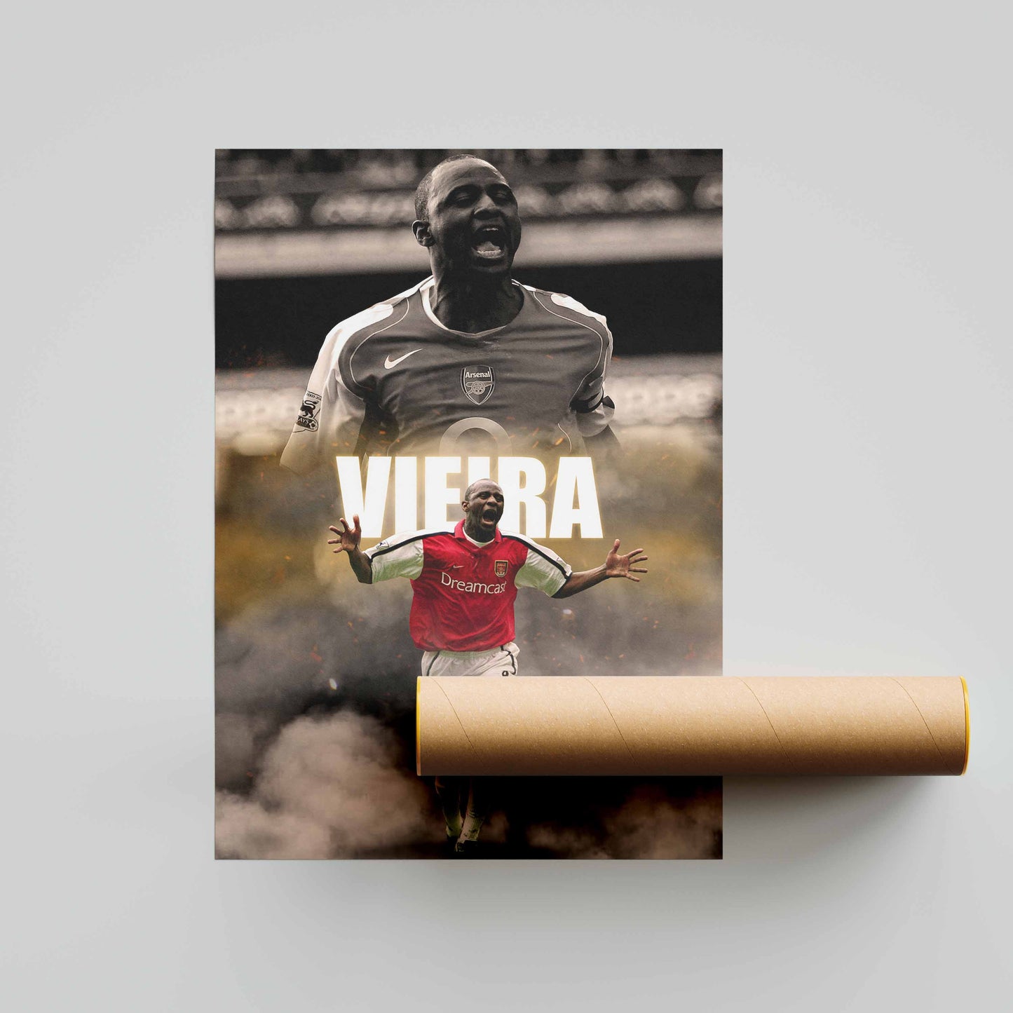 Patrick Vieira Arsenal Football Poster - FootballCorner