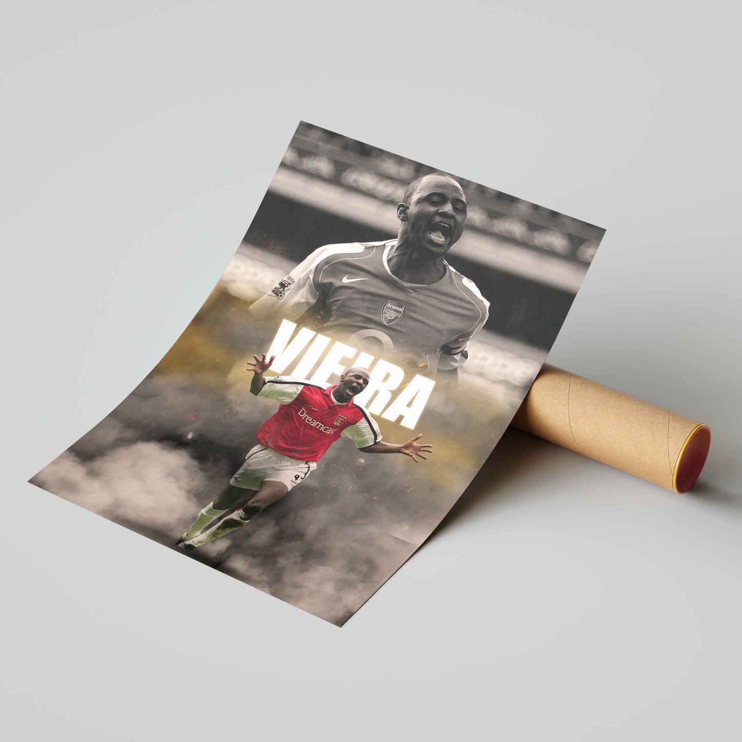 Patrick Vieira Arsenal Football Poster - FootballCorner