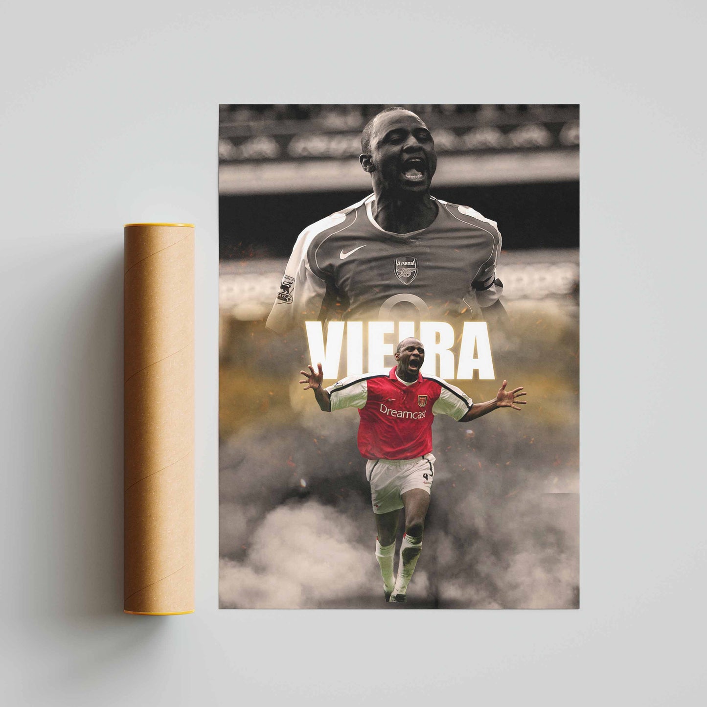 Patrick Vieira Arsenal Football Poster - FootballCorner