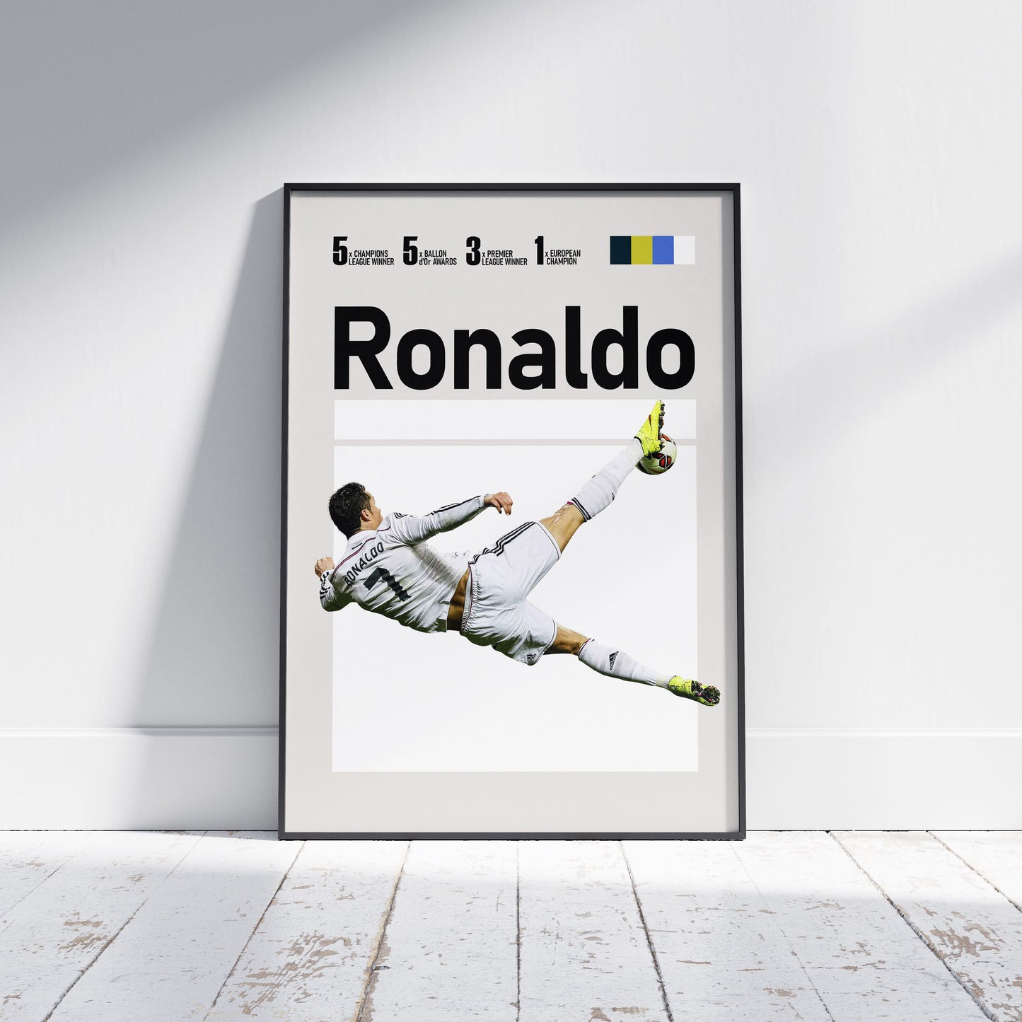 Cristiano Ronaldo Real Madrid CF Football Poster - FootballCorner