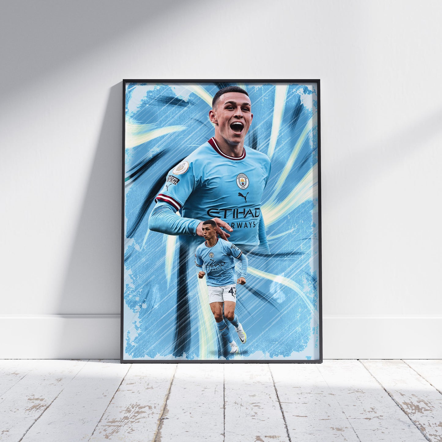 Phil Foden Man City Football Poster - FootballCorner