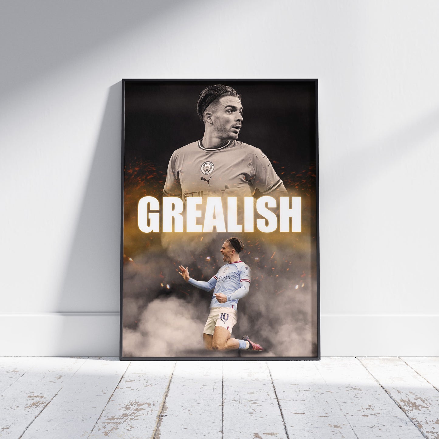Jack Grealish Man City Football Poster - FootballCorner