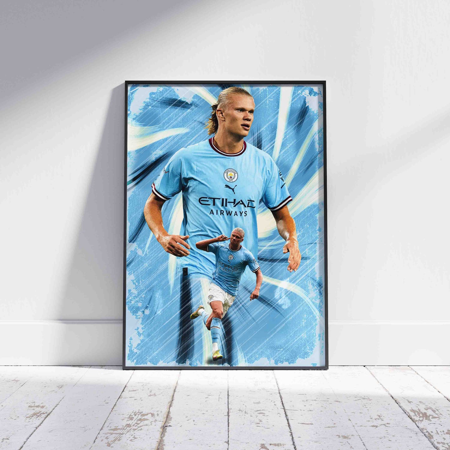 Erling Haaland Man City Football Poster - FootballCorner