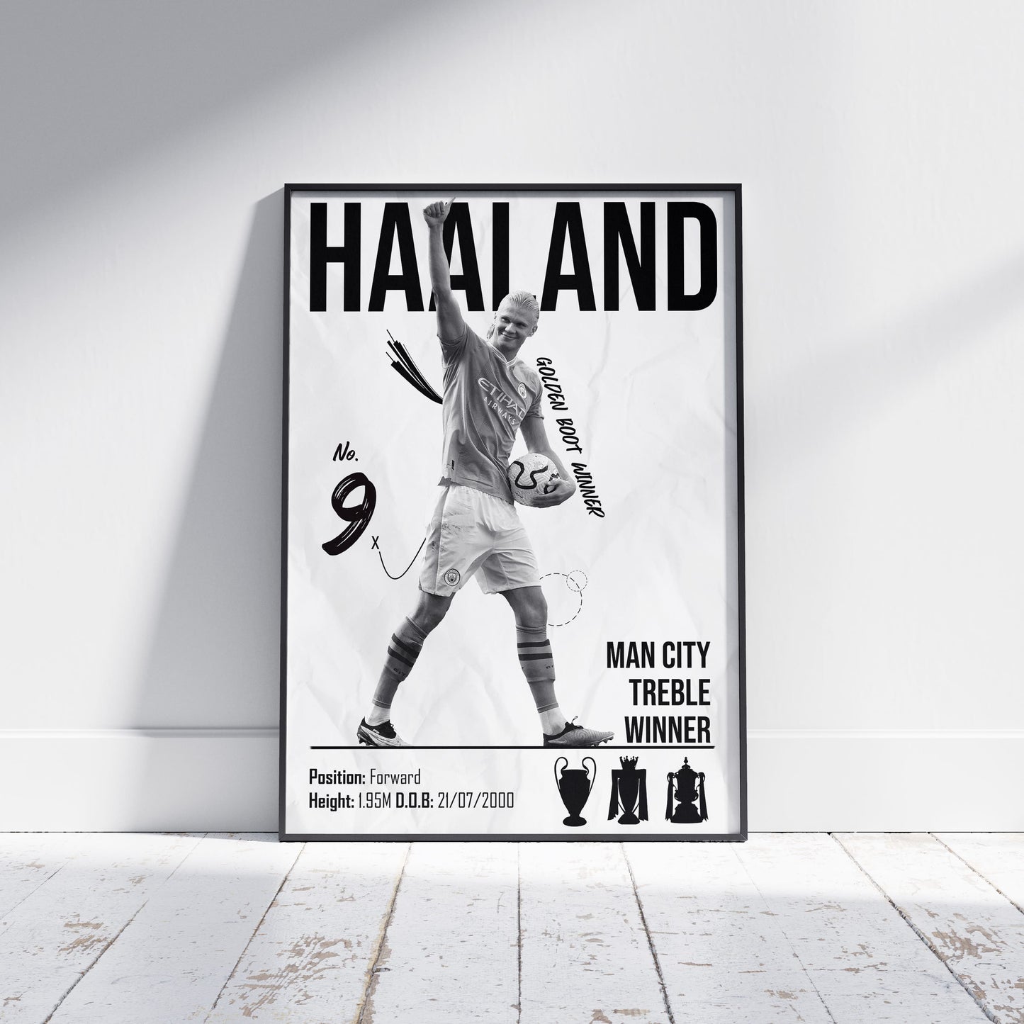 Erling Haaland Football Poster - FootballCorner