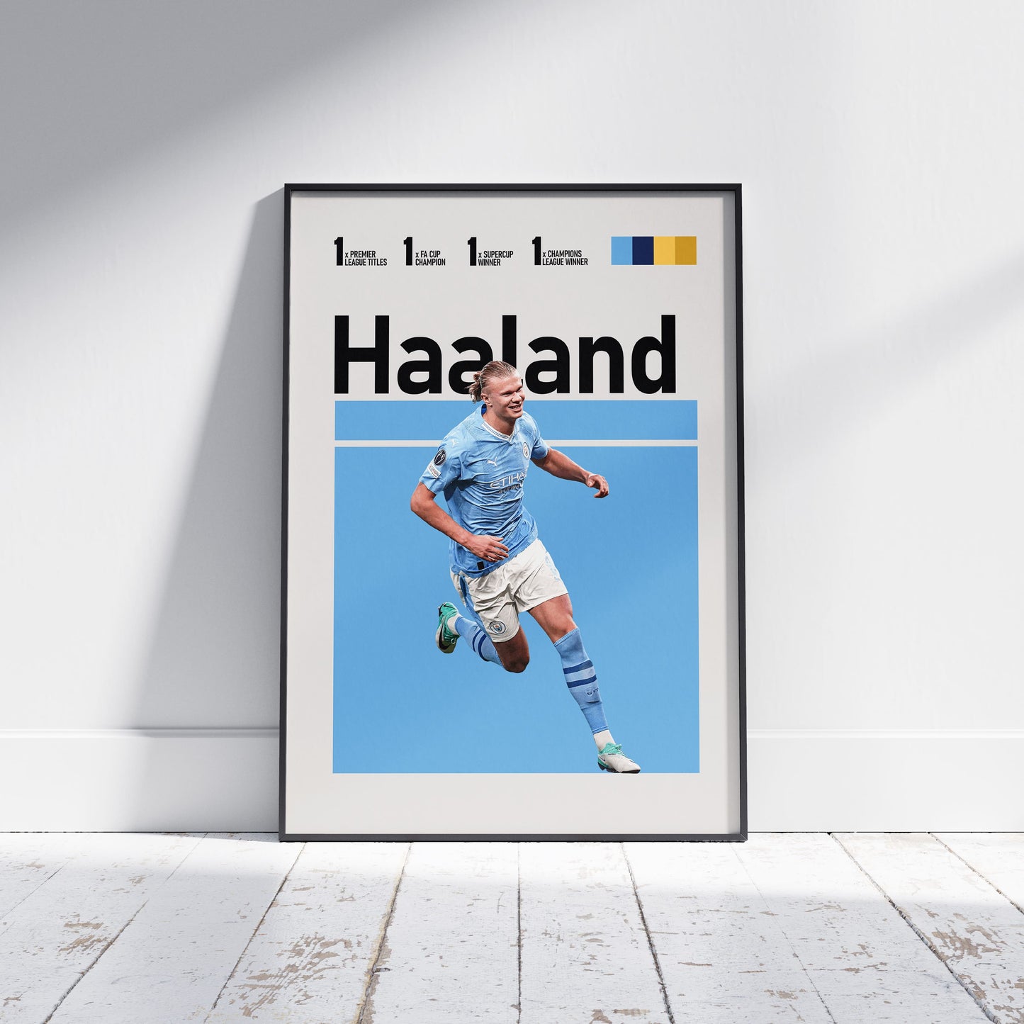 Haaland Manchester City Football Poster - FootballCorner