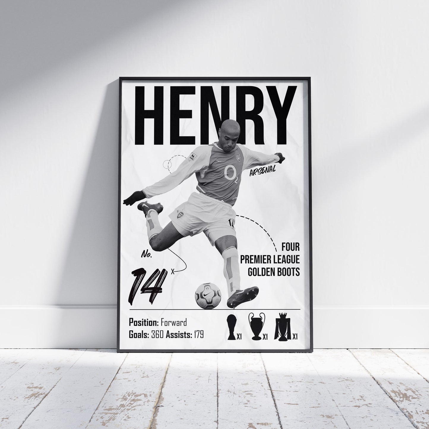 Thierry Henry Arsenal Football Poster - FootballCorner