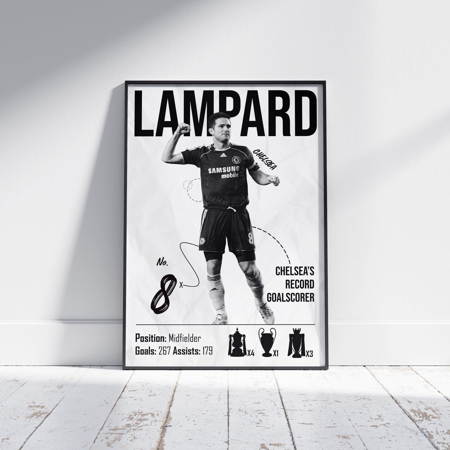 Frank Lampard Chelsea FC Football Poster - FootballCorner